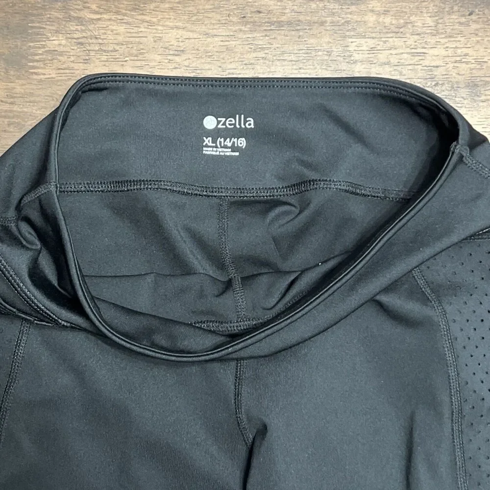 Girls Zella Black Compression Biker‎ Workout Sports Shorts XL 14/16 NWOT